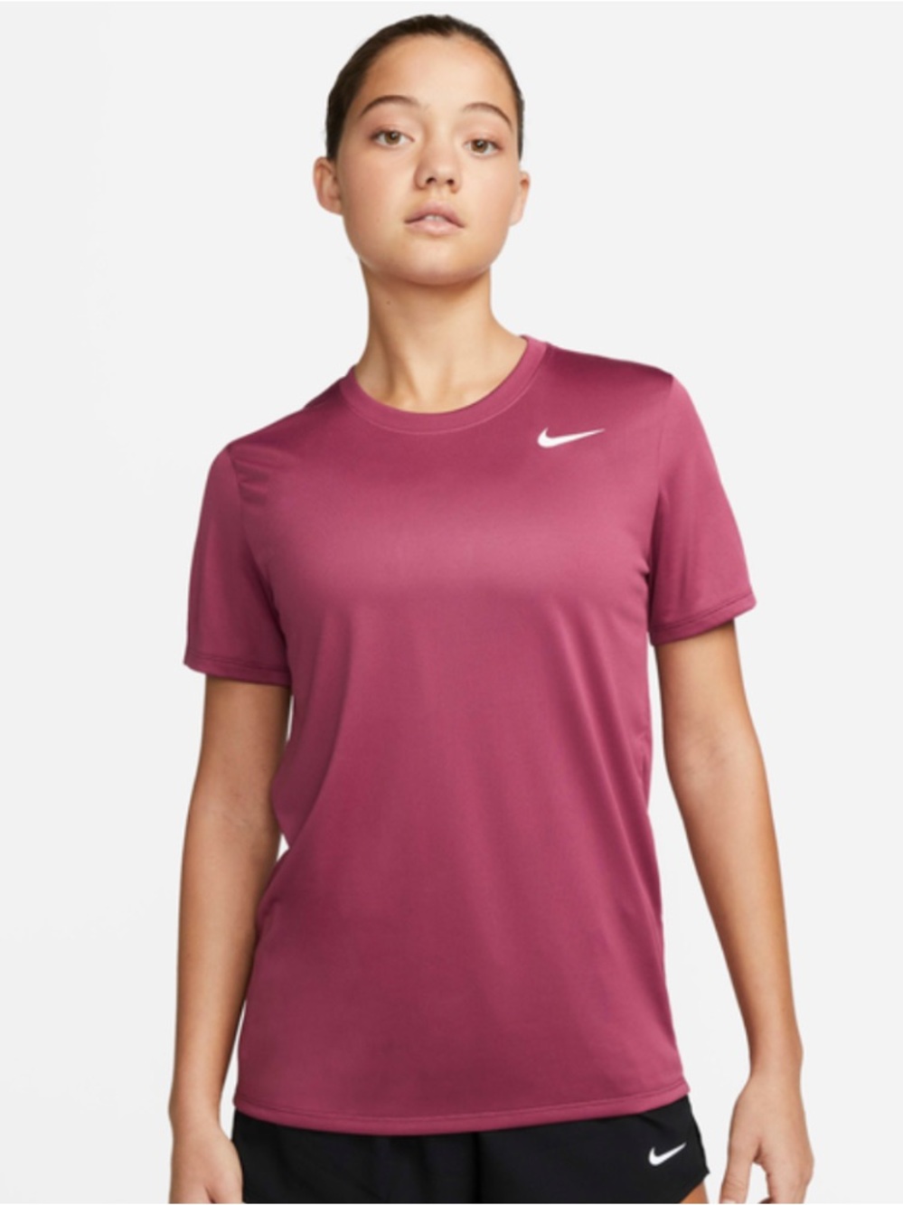 Nike Kids Short Sleeve Athletic Tee - Magenta with White Swoosh